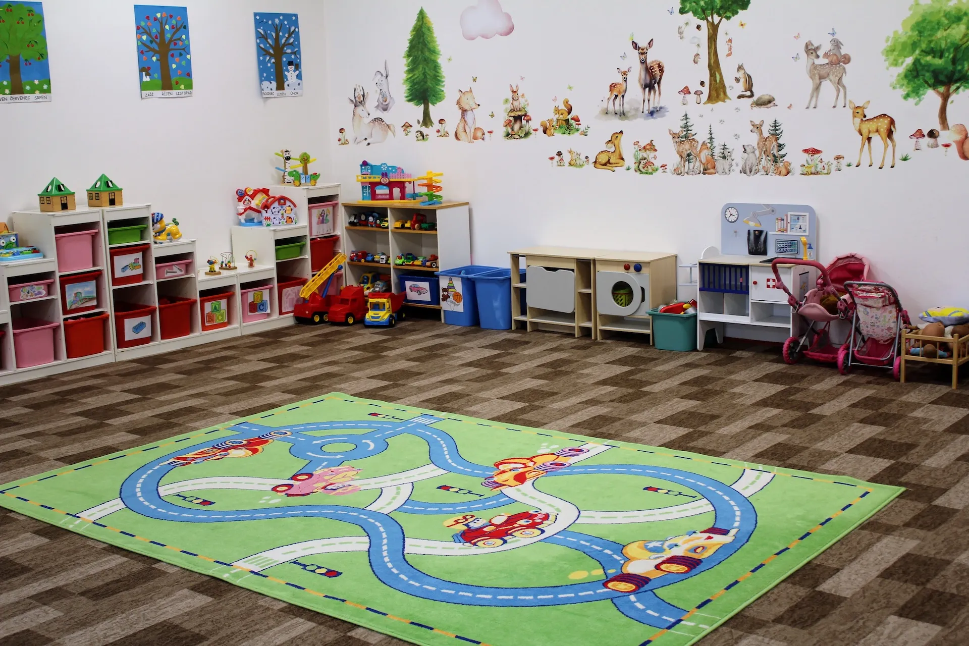 Prostorná třída Měsíčků s hračkami a edukativními pomůckami pro děti 1,5-3 roky